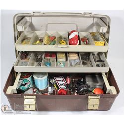 FISHING BOX WITH SUPPLIES.