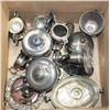 Image 1 : LARGE BOX OF ESTATE SILVERPLATED SERVERS