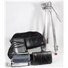 Image 1 : VINTAGE CAMERA TRIPOD WITH BAG OF CAMERAS