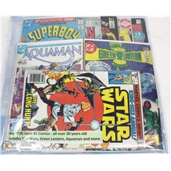 BUNDLE OF 8 COMICS ALL #1 ISSUES, ALL OVER 30YEARS