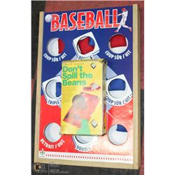 GLADINS BEAN BAG TOSS GAME, TWO SIDED, BASEBALL