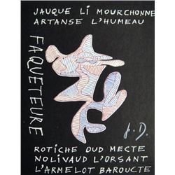 Jean Dubuffet, Lithograph "Faqueteure", 1963