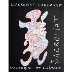 Jean Dubuffet, Lithograph "Acrofiat", 1963
