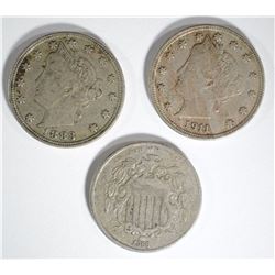 LOT OF 3-NICE NICKELS: SEE DESCRIPTION