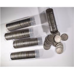 5-ROLLS CIRC MIXED DATE LIBERTY NICKELS