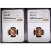 Image 1 : 1936 & 1941-S LINCOLN CENTS NGC MS66 RD