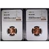 Image 1 : 1944 & 1958 LINCOLN CENTS NGC MS66 RD
