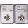 Image 1 : (2) 1943-S JEFFERSON NICKELS, NGC MS-65 FS & 66 FS