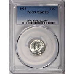 1935 MERCURY DIME, PCGS MS-65 FULL BANDS