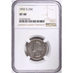 1932-S WASHINGTON QUARTER, NGC XF-40