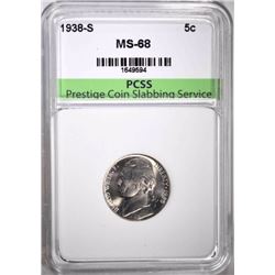 1938-S JEFFERSON NICKEL, PCSS SUPERB GEM+ BU