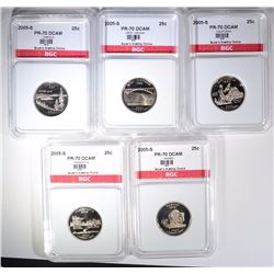 2005-S STATE QUARTER SET ALL PERFECT GEM PR DCAM