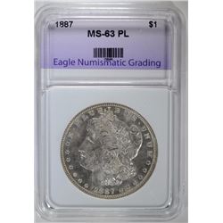 1887 MORGAN DOLLAR ENG CHOICE BU PL