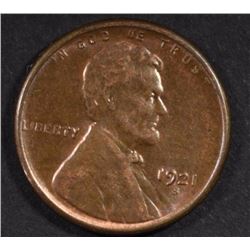 1921-S LINCOLN CENT CH BU BROWN