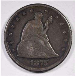 1875-CC TWENTY CENTS XF  RARE