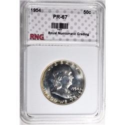 1954 FRANKLIN HALF DOLLAR RNG SUPERB GEM PROOF