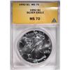 Image 1 : 1992 AMERICAN SILVER EAGLE ANACS MS 70!