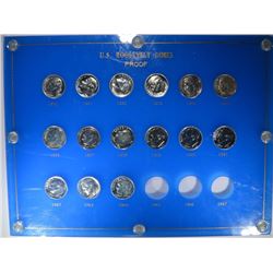 GEM PROOF SET OF ROOSEVELT DIMES IN PLASTIC