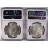 Image 2 : (2) 1923 PEACE SILVER DOLLARS, NGC MS-64