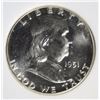 Image 2 : 1951 FRANKLIN HALF DOLLAR LVCS SUPERB GEM PROOF