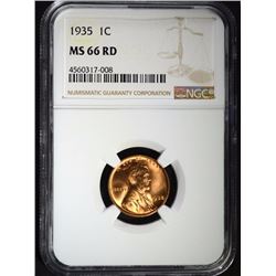 1935 LINCOLN CENT NGC MS66 RD