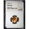 Image 1 : 1935 LINCOLN CENT NGC MS66 RD