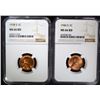 Image 1 : 1938-S & 1946-S LINCOLN CENTS NGC MS66 RD