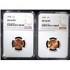 Image 1 : 1944 & 1958 LINCOLN CENTS NGC MS66 RD