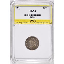 1811 BUST DIME, LVCS VF
