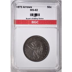 1873 WITH ARROWS SEATED HALF, BGC CH BU