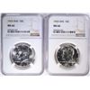 Image 1 : (2) 1965 SMS KENNEDY HALF DOLLARS, NGC MS-66