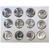 Image 1 : 12 - BU 1951-S ROOSEVELT DIMES