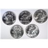 Image 3 : GEM BU ROLL 1962 FRANKLIN HALF DOLLARS