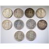 Image 1 : 10 - 1958 CANADA SILVER DOLLARS VARIOUS GRADES