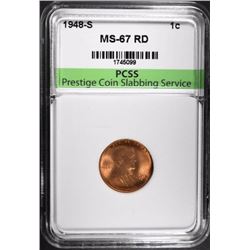 1948-S LINCOLN CENT PCSS SUPERB GEM BU RED