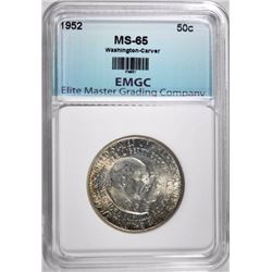 1952 WASHINGTON-CARVER HALF DOLLAR EMGC GEM BU