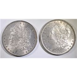 2 - CHOICE BU+ MORGN DOLLARS; 1884-O & 1885-O