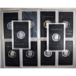 (10) 1971 Eisenhower Proof Silver Dollars