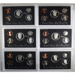 (3) 1992 & (3) 1993 Silver Proof Sets