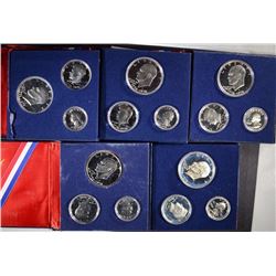 (5) 3-Piece 1976 Bicentennial Silver Proof Sets