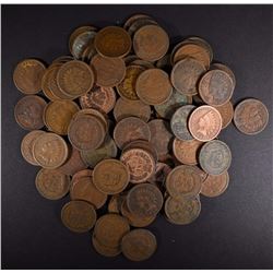 100 AVE CIRC MIXED DATE INDIAN HEAD CENTS