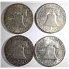 Image 3 : $15.00 FACE VALUE 90% SILVER FRANKLIN HALVES
