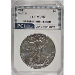 2011 AMERICAN SILVER EAGLE PCI PERFECT GEM BU