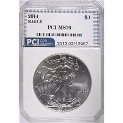 2014 AMERICAN SILVER EAGLE PCI PERFECT GEM BU