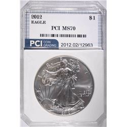 2012 AMERICAN SILVER EAGLE PCI PERFECT GEM BU
