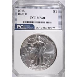 2015 AMERICAN SILVER EAGLE PCI PERFECT GEM BU