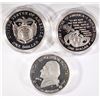 Image 2 : 3- SILVER COMMEM. DOLLARS IN ORIGINAL CAPS