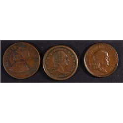 3-DIFFERENT CIVIL WAR TOKENS