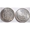 Image 2 : (2) 1886 MORGAN SILVER DOLLARS, CHOICE BU