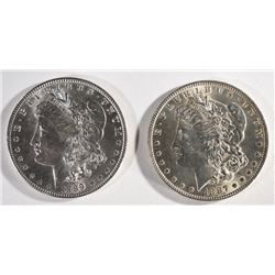 1887 & 1889 CH BU MORGAN DOLLARS